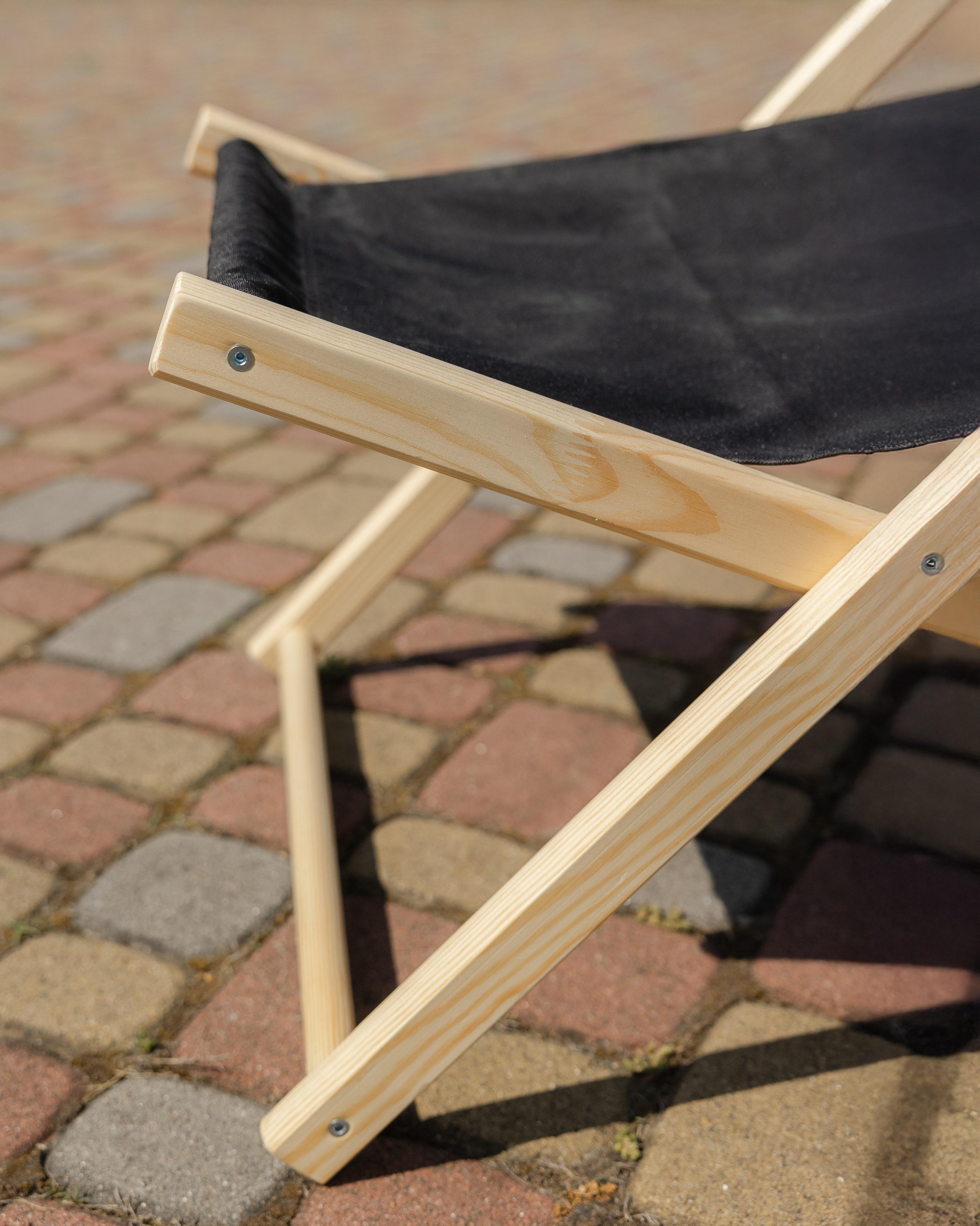 Шезлонг для дачи тканевый XRmaster Черный (КШ-017) - фото 2 Шезлонг для дачи тканевый XRmaster Черный (КШ-017) - фото 2