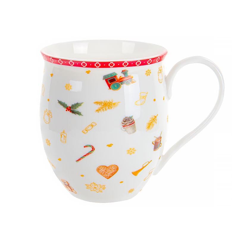 Чашка фарфоровая Lefard Merry christmas Подарки 450 мл (985-129)