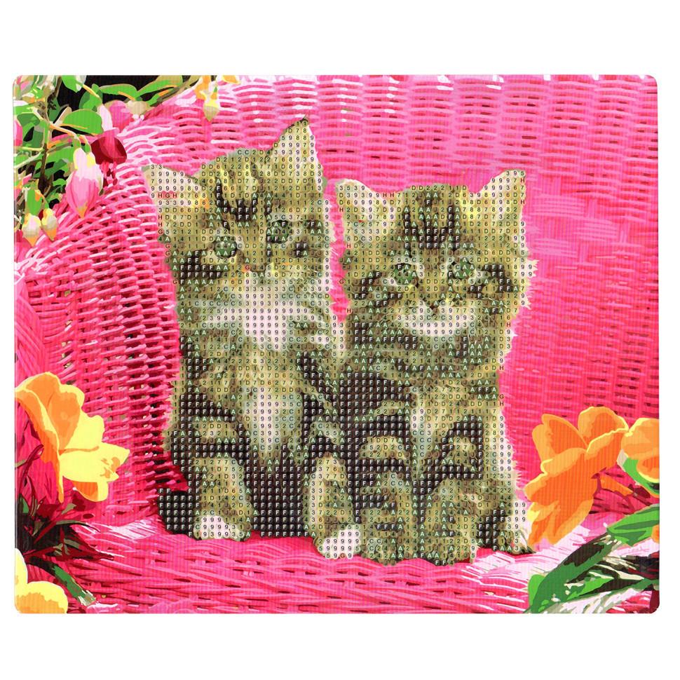 Алмазна мозаїка Ideyka Пухнасті близнюки неповна викладка 21х25 см (178195)