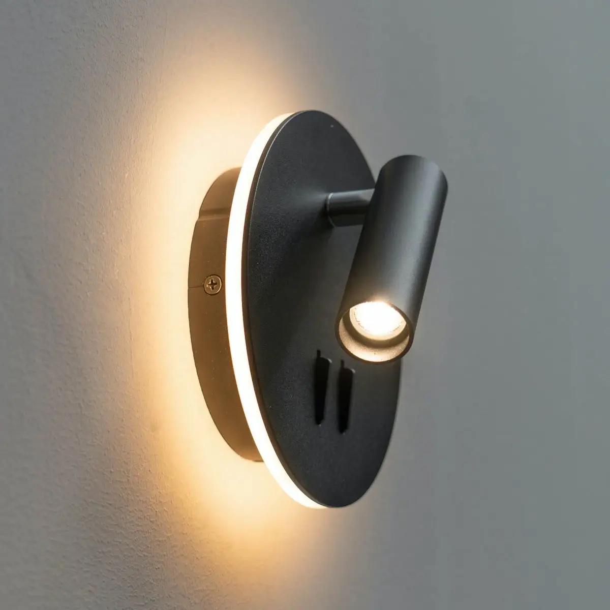 Бра светодиодное ESLLSE RIGIL LED 10W RL-WW-140x65-BLACK-220-IP20 (00000122603) - фото 2