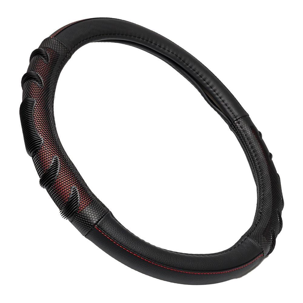 Чохол на кермо Elegant масажер червона нитка S 36 см Чорний (EL 115 040)