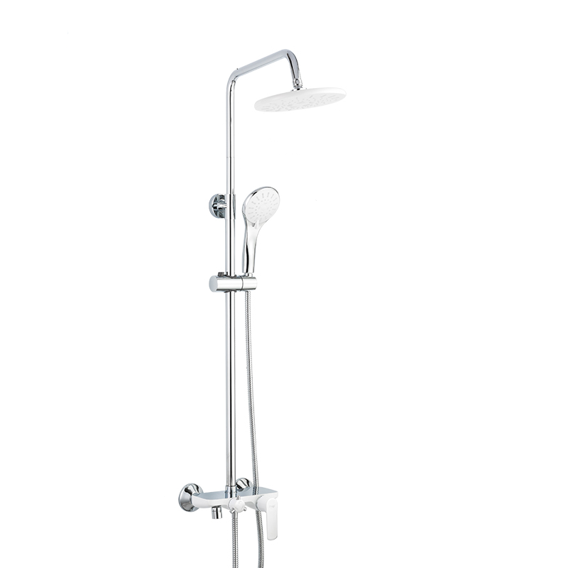 Душевая система Frap H31 F2431 поворотный излив лейка Белый/Хром Душевая система Frap H31 F2431 поворотный излив лейка Белый/Хром