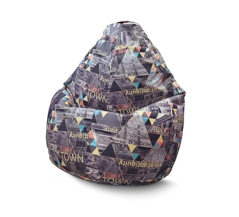 Кресло мешок iPuff Town Grey Замша XXL 90х125 см