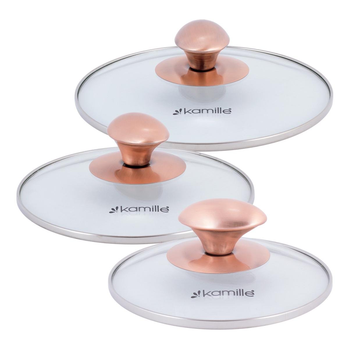 Набір каструль із кришками Kamille КМ-4936 із нержавіючої сталі з 6 предметів Сталевий (150-84-4936) - фото 7