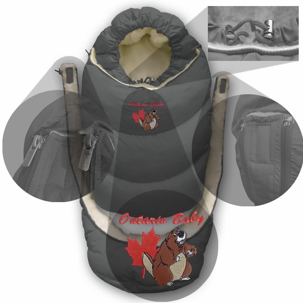 Конверт-трансформер пуховой 2в1 Alaska с мехом Cерый (ART-0000067) - фото 11 Конверт-трансформер пуховой 2в1 Alaska с мехом Cерый (ART-0000067) - фото 11