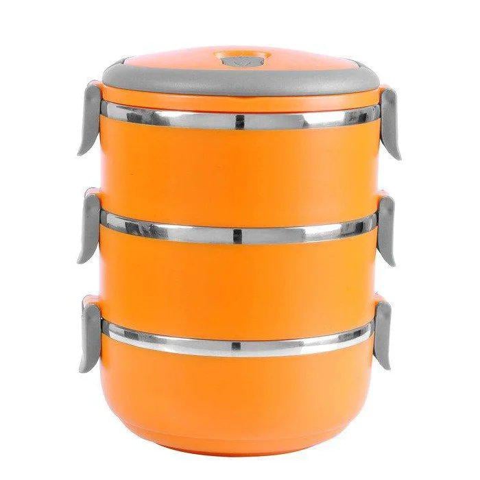 Термо-ланч KILK Зонс круглый трехсекционный 3х0,5 л Оранжевый