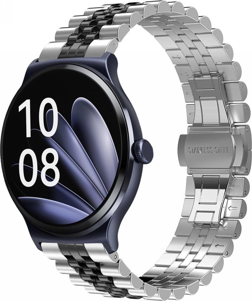 Браслет металлический Stech Line для Haylou Solar Lite LS05L Silver Black (40760-69)