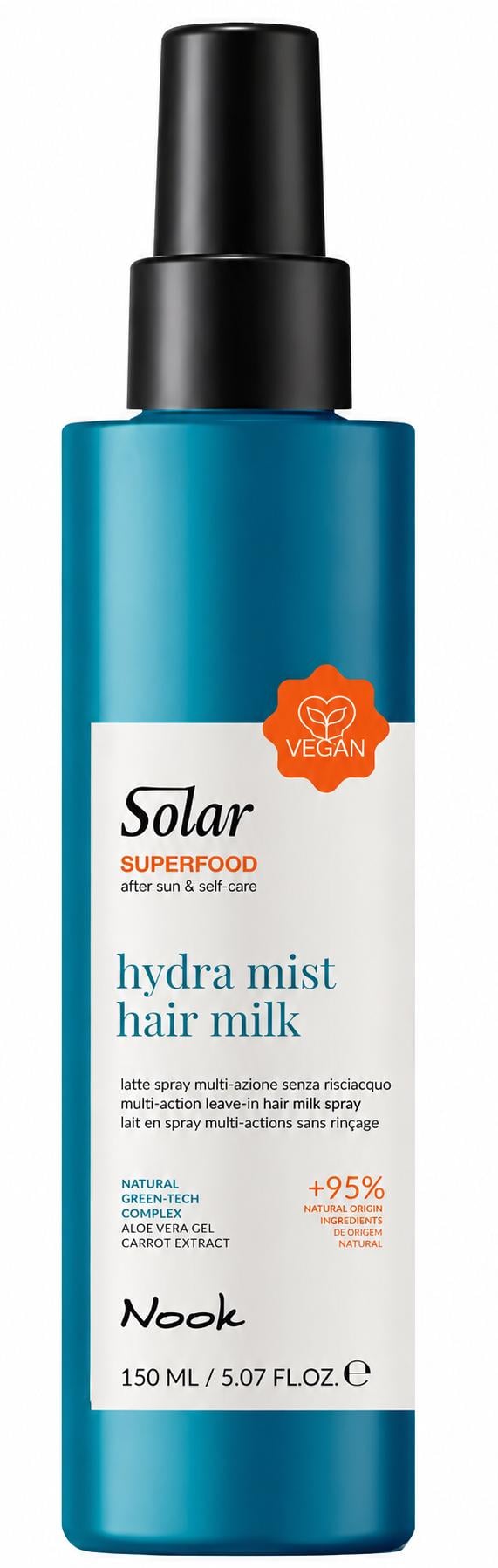 Мультиактивный несмываемый молочко-спрей для волос Nook Cosmetics SOLAR SUPERFOOD 150 мл