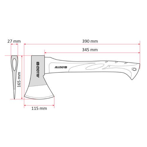 Топор Alloid AW-170800 ручка из древесины 800 г (00000051438) - фото 2 Топор Alloid AW-170800 ручка из древесины 800 г (00000051438) - фото 2