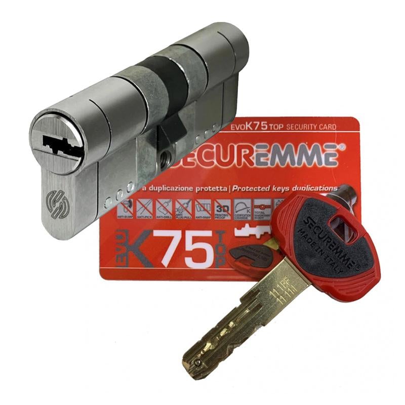 Серцевина модульна Securemme K75 63 мм 31,5 мм/31,5 мм ключ/ключ матовий Хром (14989205)