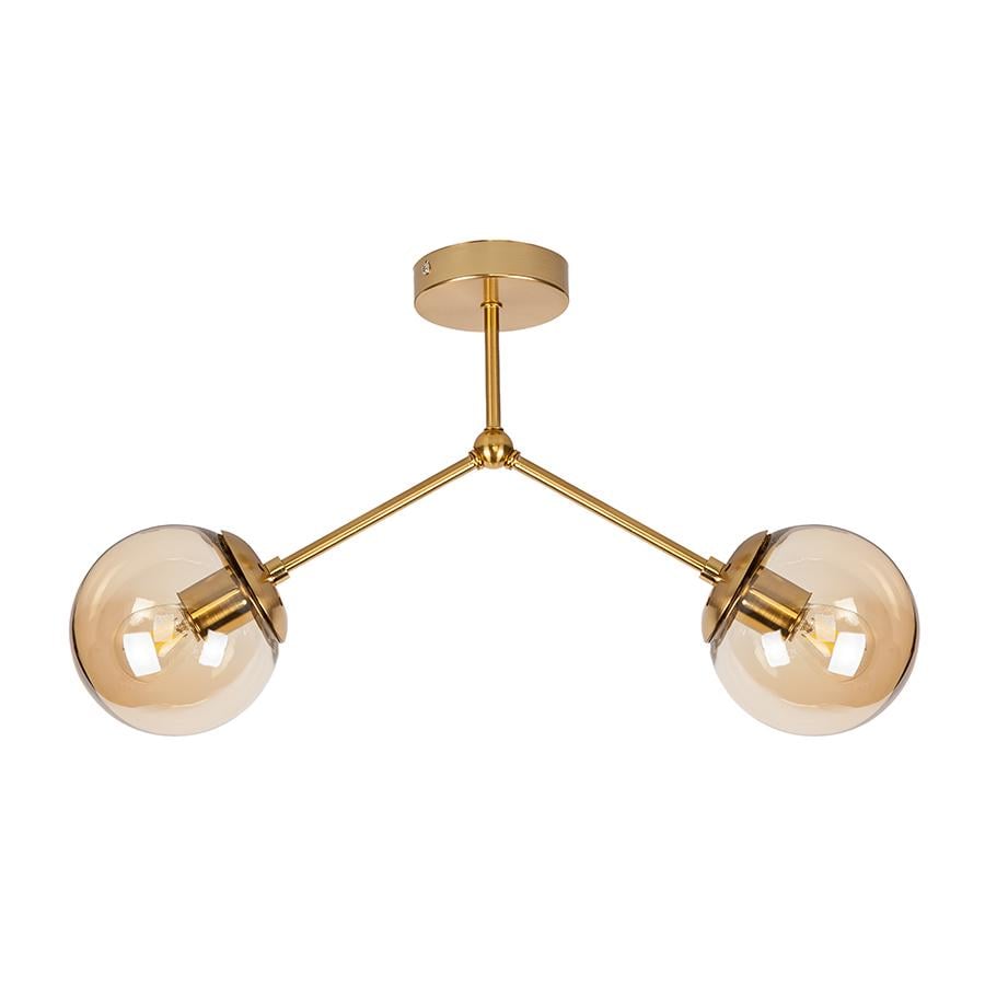 Люстра молекула стельова Levistella 7529811-2 BRZ/BR плафони коричневі Бронза