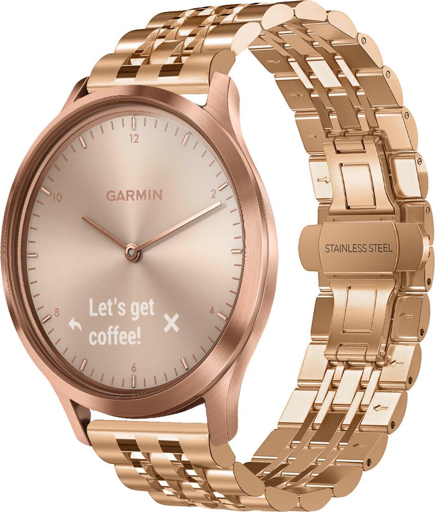 Металлический Ремешок Spinye для Garmin Vivomove HR Rose Gold (28078-27)