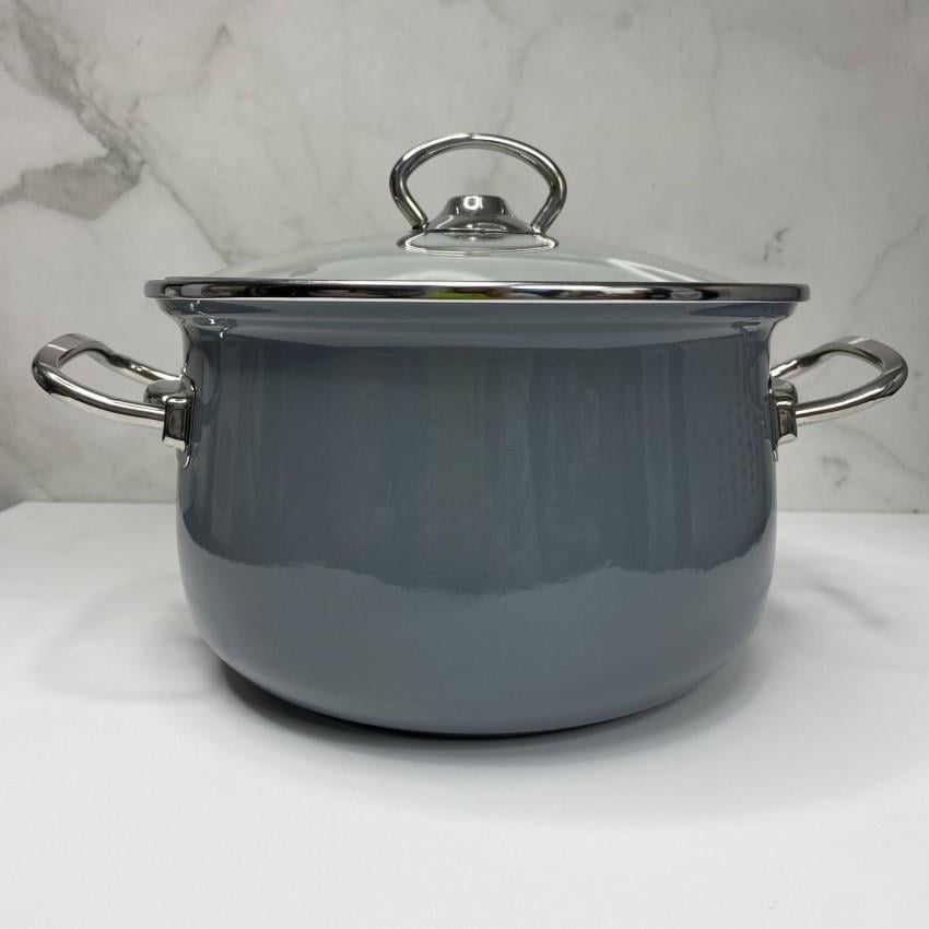 Каструля зі скляною кришкою Infinity 6873749 емальована 18 см 2,9 л (1999911096)