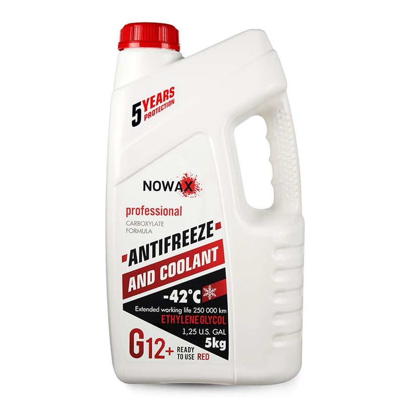 Антифриз Nowax G12+ 5 кг Красный (NX05001)