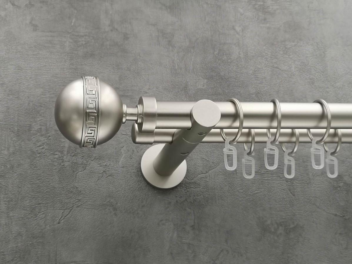 Карниз Quadrum Таврика гладкая штанга двойной универсальный 25/19 мм 160 см Сатин (272287506)