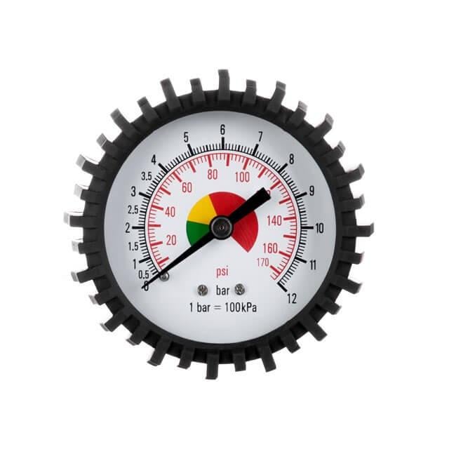 Манометр к пистолету для подкачки колес с резиновым покрытием 1/4" Intertool PT-0500 (3-9-PT-0500)