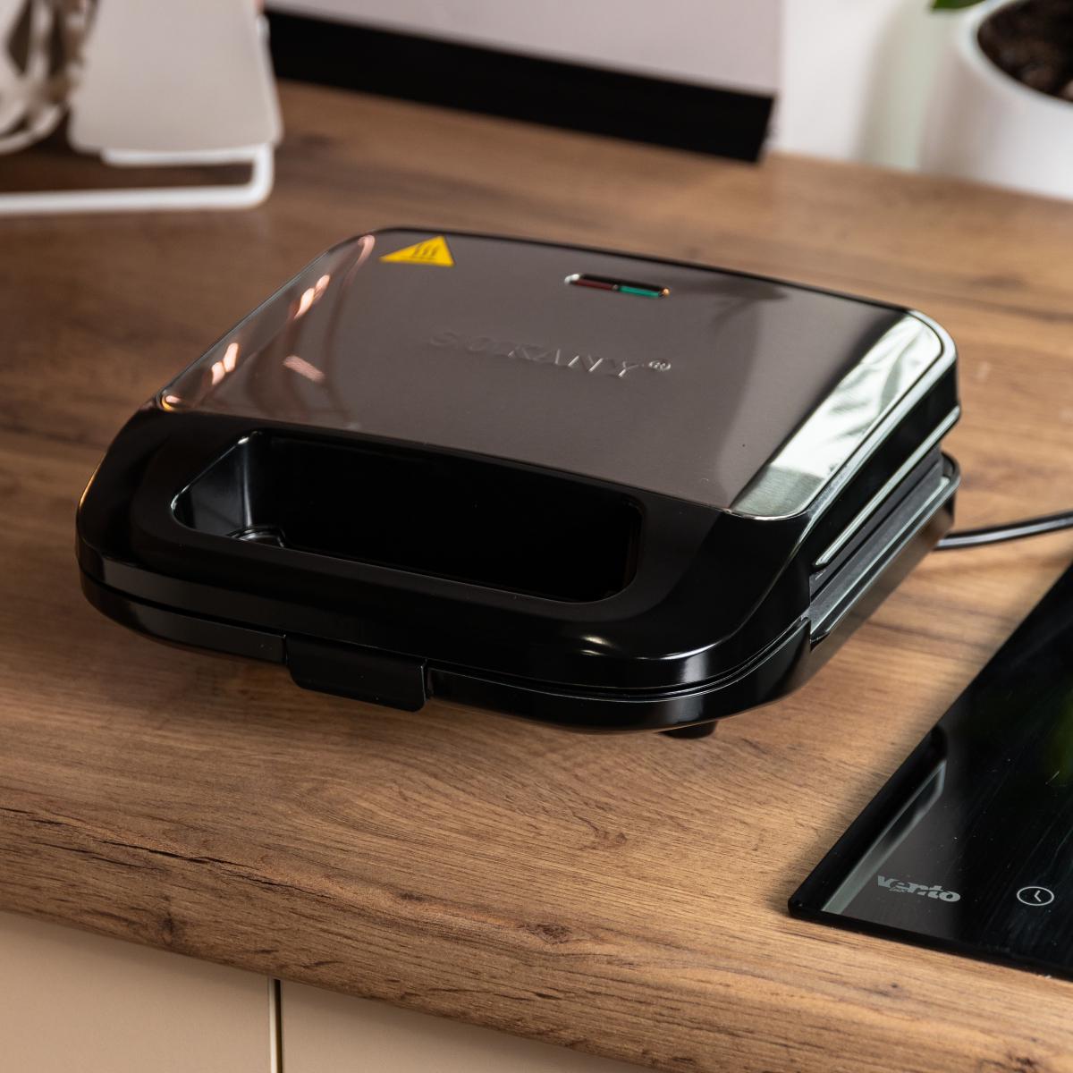 Мультипекар Sokany 08063 на 7 пластин з антипригарним покриттям Хром - фото 10