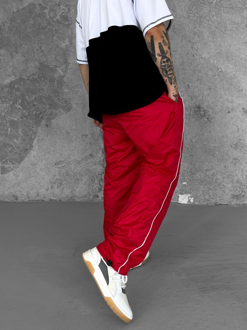 Спортивні штани чоловічі Slide оверсайз M Червоний (26456/1/2) - фото 4 Спортивні штани чоловічі Slide оверсайз M Червоний (26456/1/2) - фото 4
