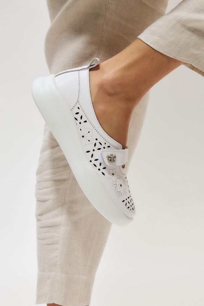 Мокасины женские ALLSY кожаные р. 36 Белый (195223) - фото 2 Мокасины женские ALLSY кожаные р. 36 Белый (195223) - фото 2