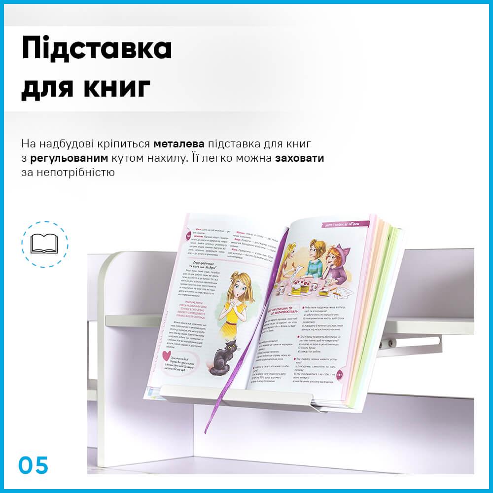 Детская школьная парта со стулом Evo-Kids BD-21 BL Голубой - фото 5