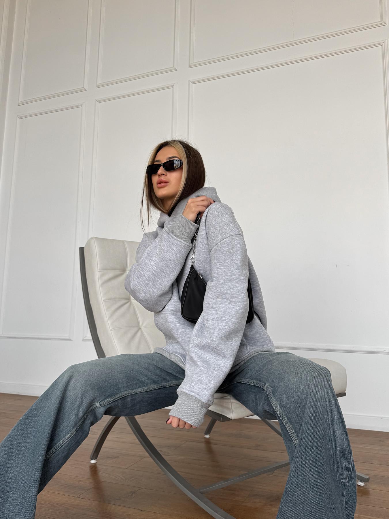 Кофта женская Over зимняя флисовая XL Серый (26320/3/5) - фото 9 Кофта женская Over зимняя флисовая XL Серый (26320/3/5) - фото 9