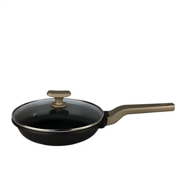 Сковорода с крышкой Magio MG-1166 с антипригарным покрытием алюминиевая 24 см (2402223811)