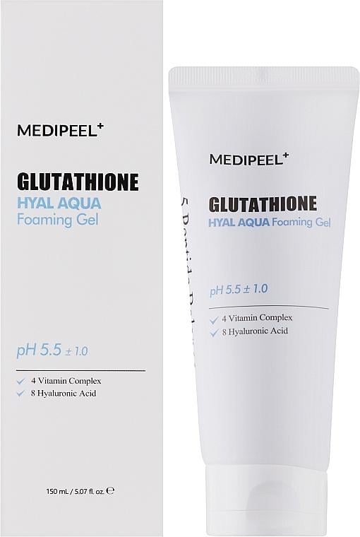 Гель-пінка зволожувальна для вмивання Medi Peel Glutathione Hyal Aqua Foaming Gel 150 мл (8809941820676)