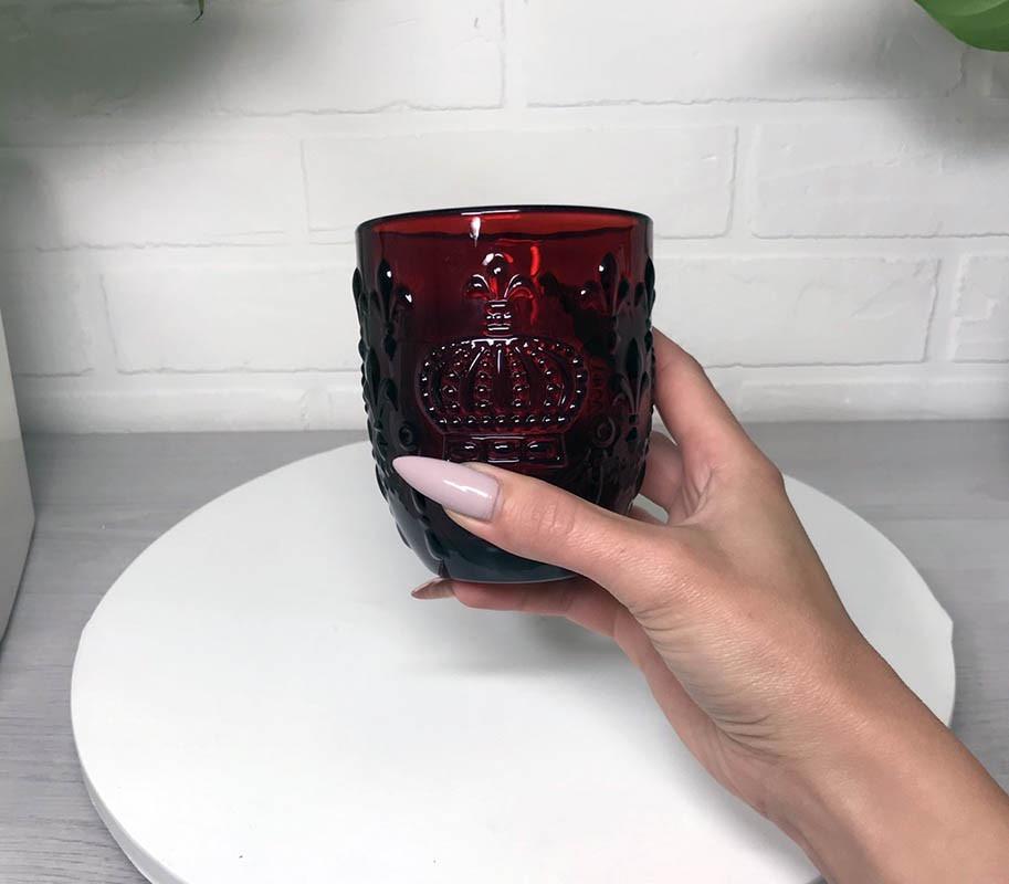 Стакан для напитков Корона 250 мл Красный (21-TM0006-R) - фото 3 Стакан для напитков Корона 250 мл Красный (21-TM0006-R) - фото 3