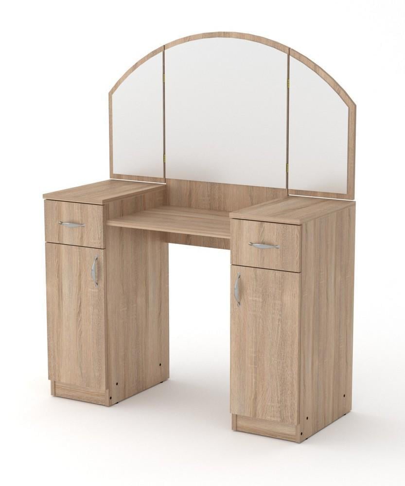 Туалетний столик МебліКо Трюмо-4 101х42х130 см Дуб Сонома (k-2504-4) - фото 1 Туалетний столик МебліКо Трюмо-4 101х42х130 см Дуб Сонома (k-2504-4) - фото 1