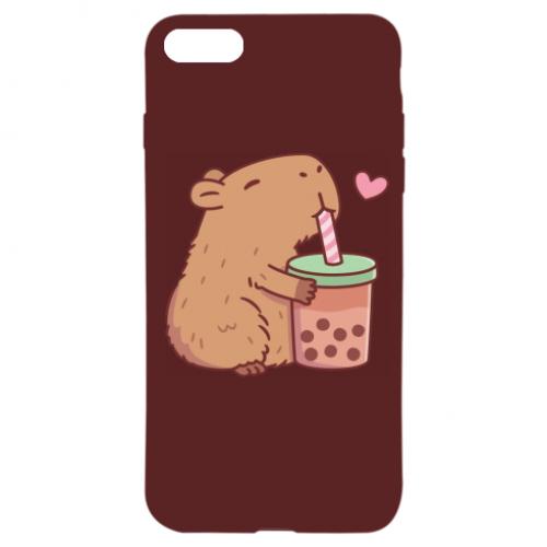 Чехол для iPhone 7 Boba tea capybara