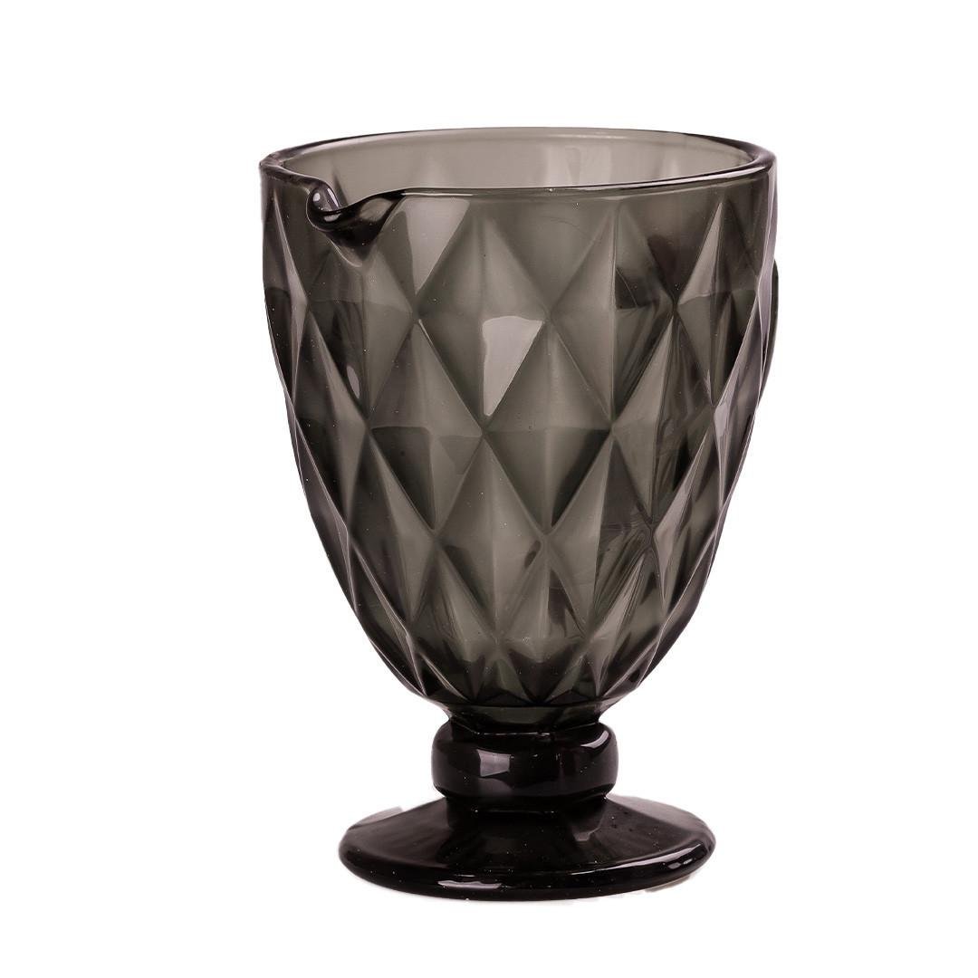 Кувшин для напитков с толстого стекла граненый 1 л Серый