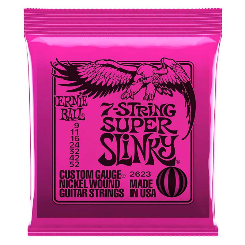 Струны для гитары Ernie Ball 2623 9-52 7-string Super Slinky