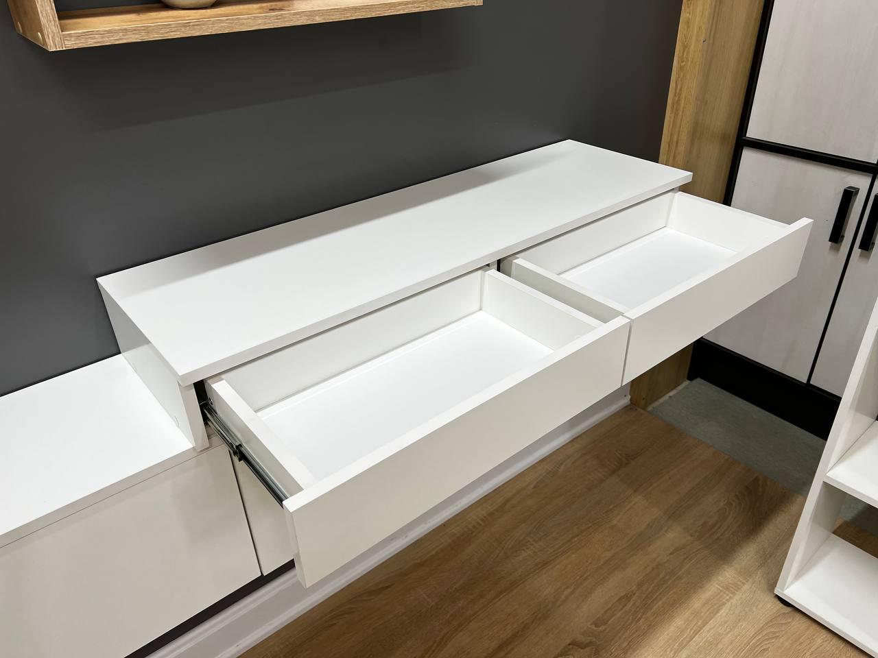 Стіл туалетний підвісний Стелла 2 1004х310х130 мм Білий - фото 3 Стіл туалетний підвісний Стелла 2 1004х310х130 мм Білий - фото 3