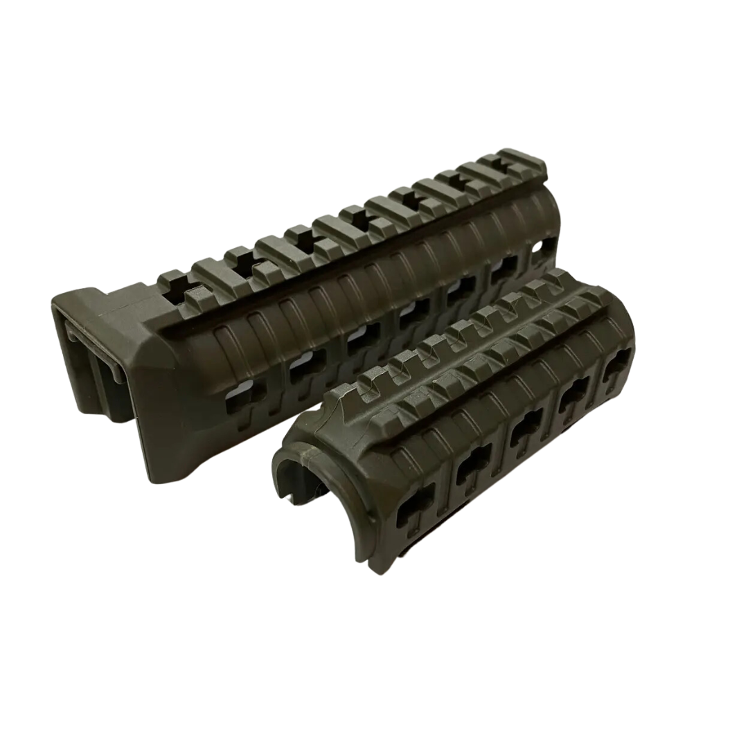 Цевье на АК 47/74 DLG-099 полимерное 2 планки Picatinny с креплением M-LOK Олива - фото 2