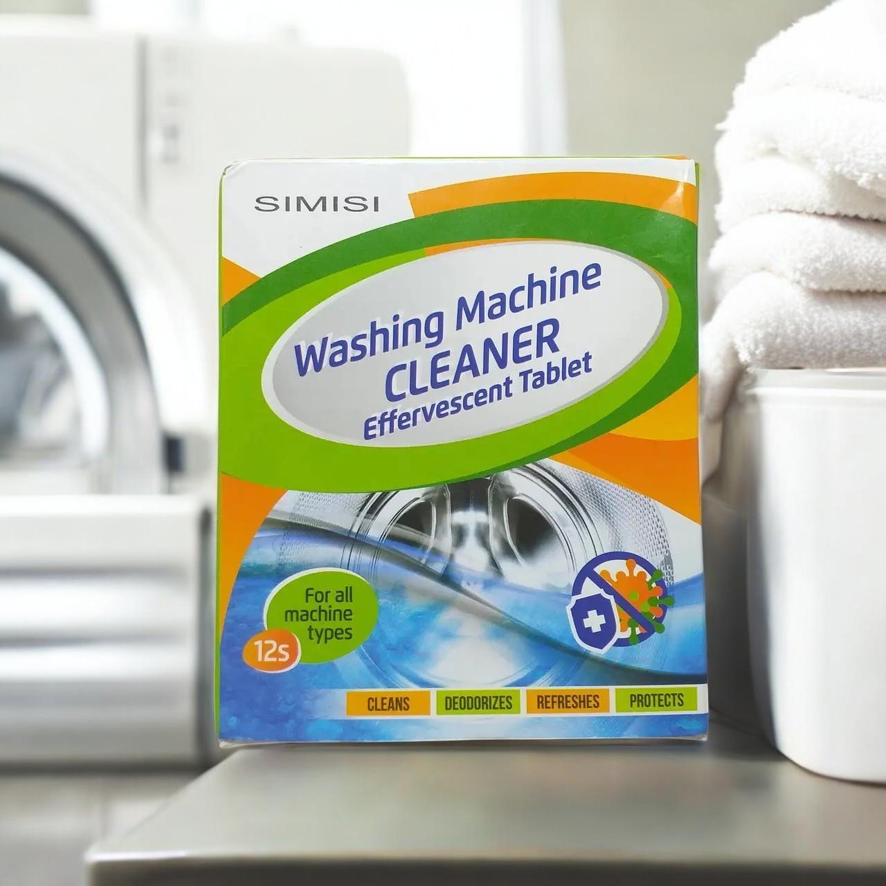 Средство для чистки стиральных машин Simisi Washing таблетки антибактериальные для защиты техники 12х12 г