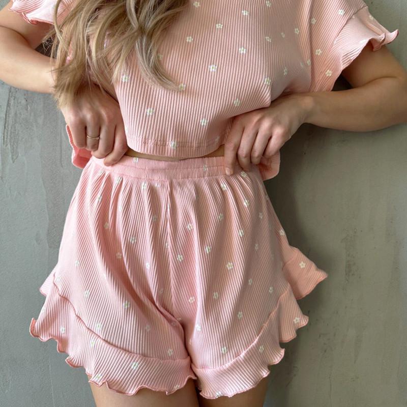 Піжама-комплект жіноча Lesko SM24302Y88DHX футболка та шорти XL Pink (28525440) - фото 3 Піжама-комплект жіноча Lesko SM24302Y88DHX футболка та шорти XL Pink (28525440) - фото 3