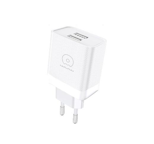 Зарядний пристрій WUW-C222 2,4A Charger 2xUSB 2,4A White (C222)