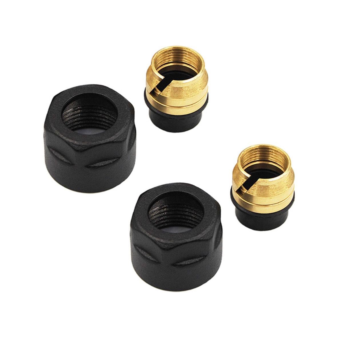 Соединитель зажимной адаптер Vario Term ВР 1/2хCU 15х1 2 шт. Черный структурный (EZZM1514)