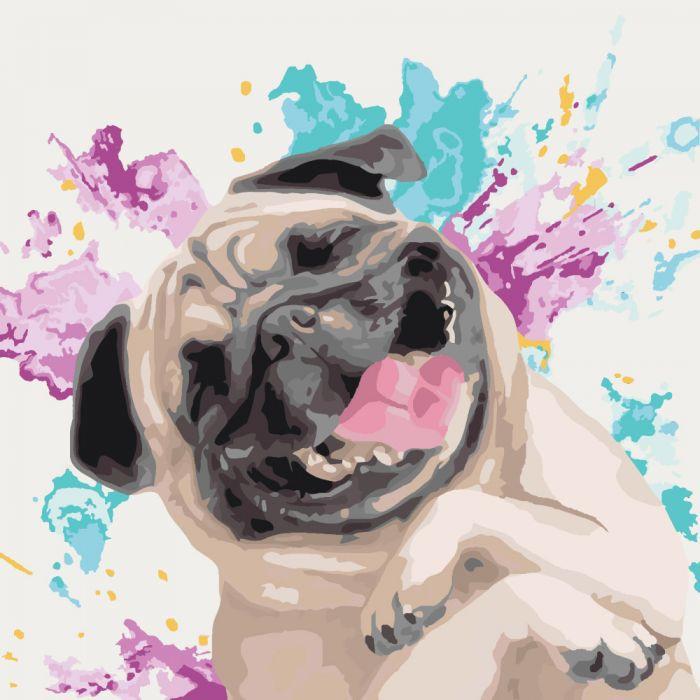 Картина по номерам Идейка "Любимый весельчак" 40х40 см (KHO4066)