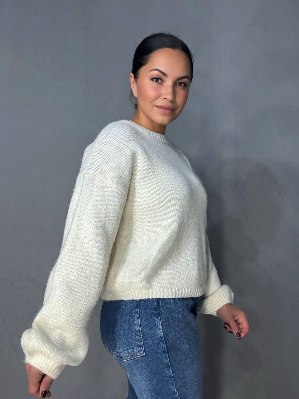 Светр жіночий Fancy Matinee 6119 меланж OS Молочний (4930) - фото 8 Светр жіночий Fancy Matinee 6119 меланж OS Молочний (4930) - фото 8
