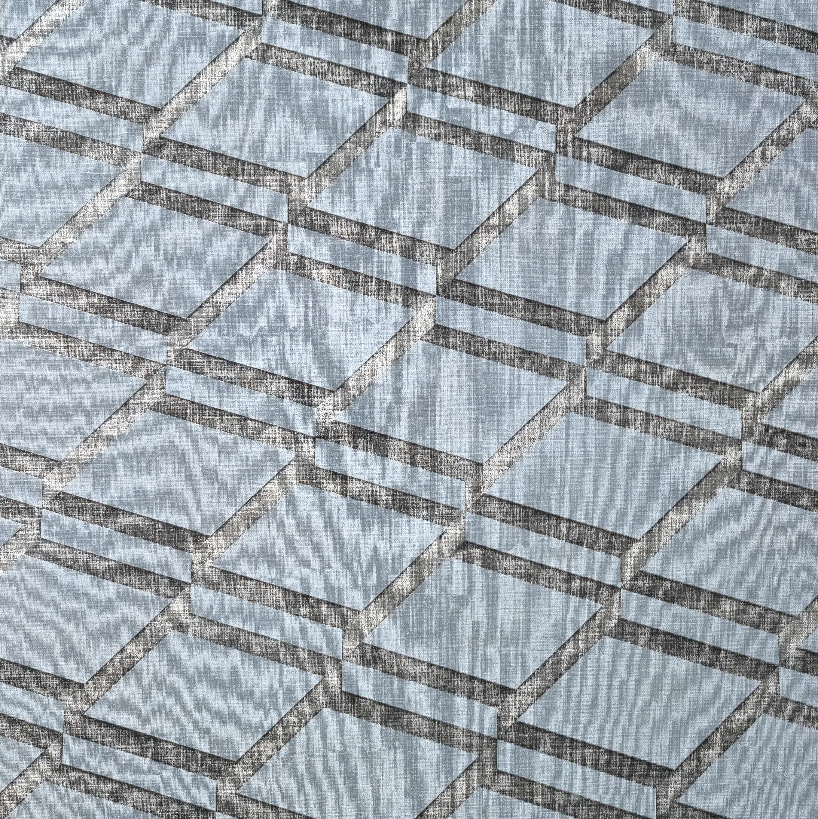 Обои виниловые Decoprint Blooming BL22734 Геометрия на флизелиновой основе 53 см Голубой (31119774)