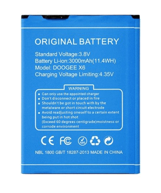 Батарея Doogee X6 3000mAh (04051)