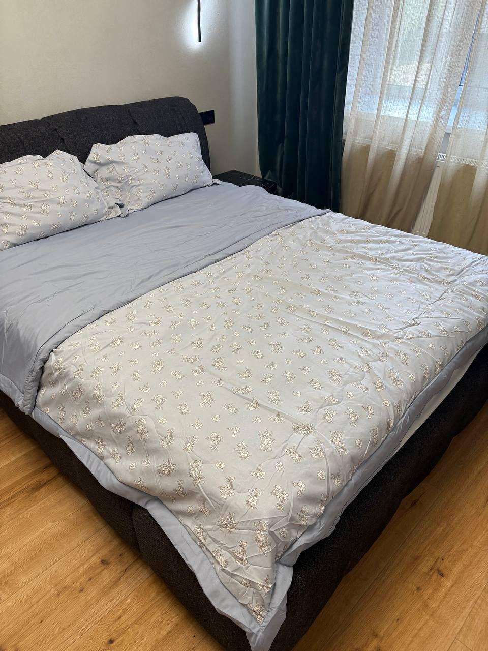 Комплект постельного белья хлопчатобумажный с одеялом евро 200х230 см наволочка 50х70 см 2 шт. Синий (П4К-am-lit-post-001-04)