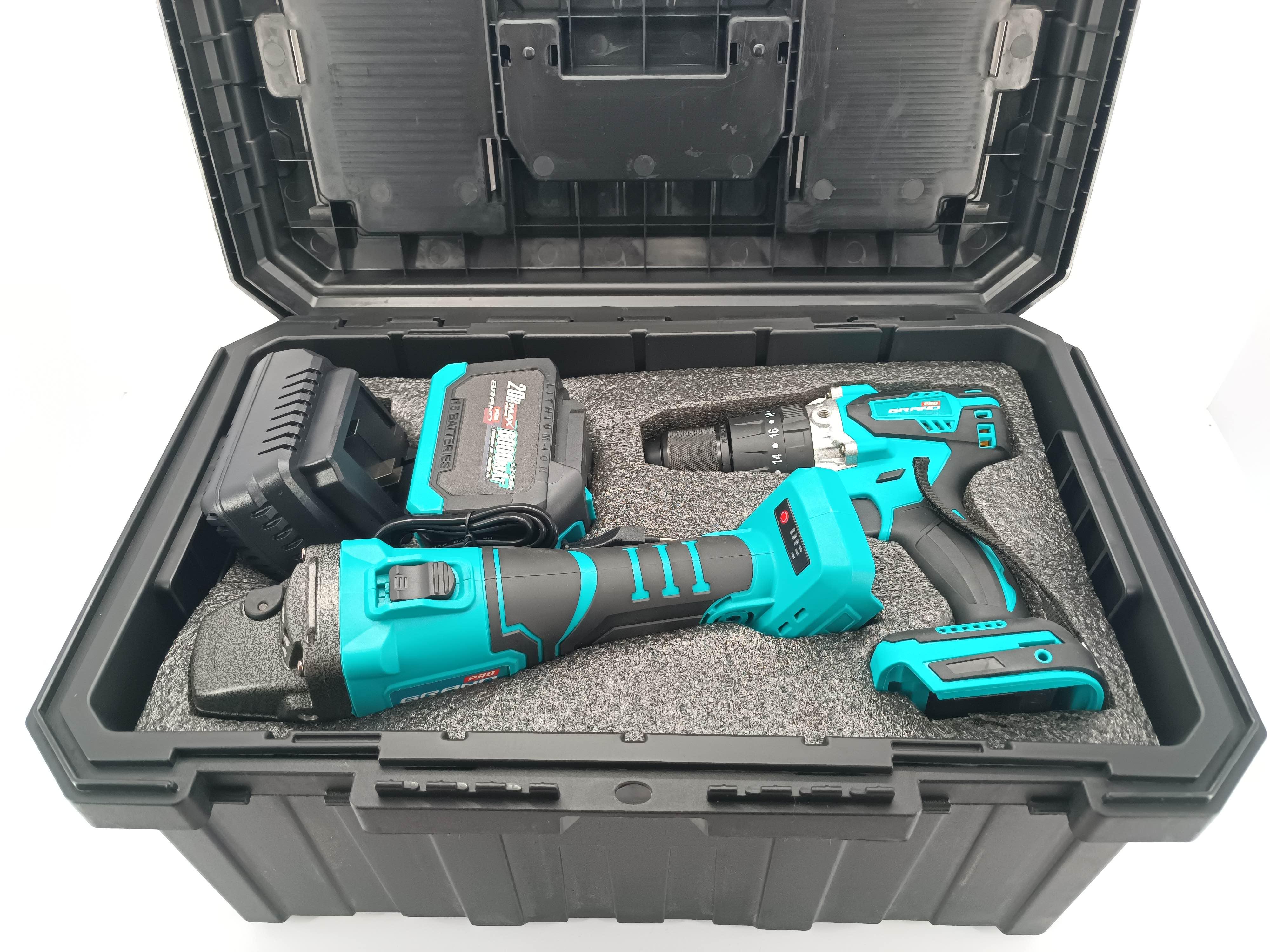 Набор аккумуляторных инструментов Grand No 4 МШУ-20BLДА-20/13+АГ-800+ПА-20/26 (29452080) - фото 4 Набор аккумуляторных инструментов Grand No 4 МШУ-20BLДА-20/13+АГ-800+ПА-20/26 (29452080) - фото 4