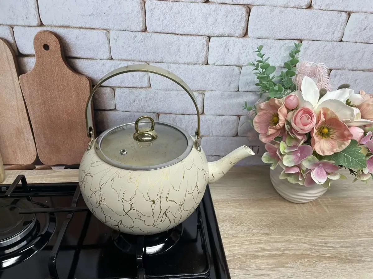 Чайник OMS Collection 8217-XL 3 л Ivory/Gold (85261) - фото 5 Чайник OMS Collection 8217-XL 3 л Ivory/Gold (85261) - фото 5