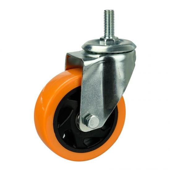 Колесо поліуретанове на болту d 100 мм Помаранчевий (7101-NL-100-R)