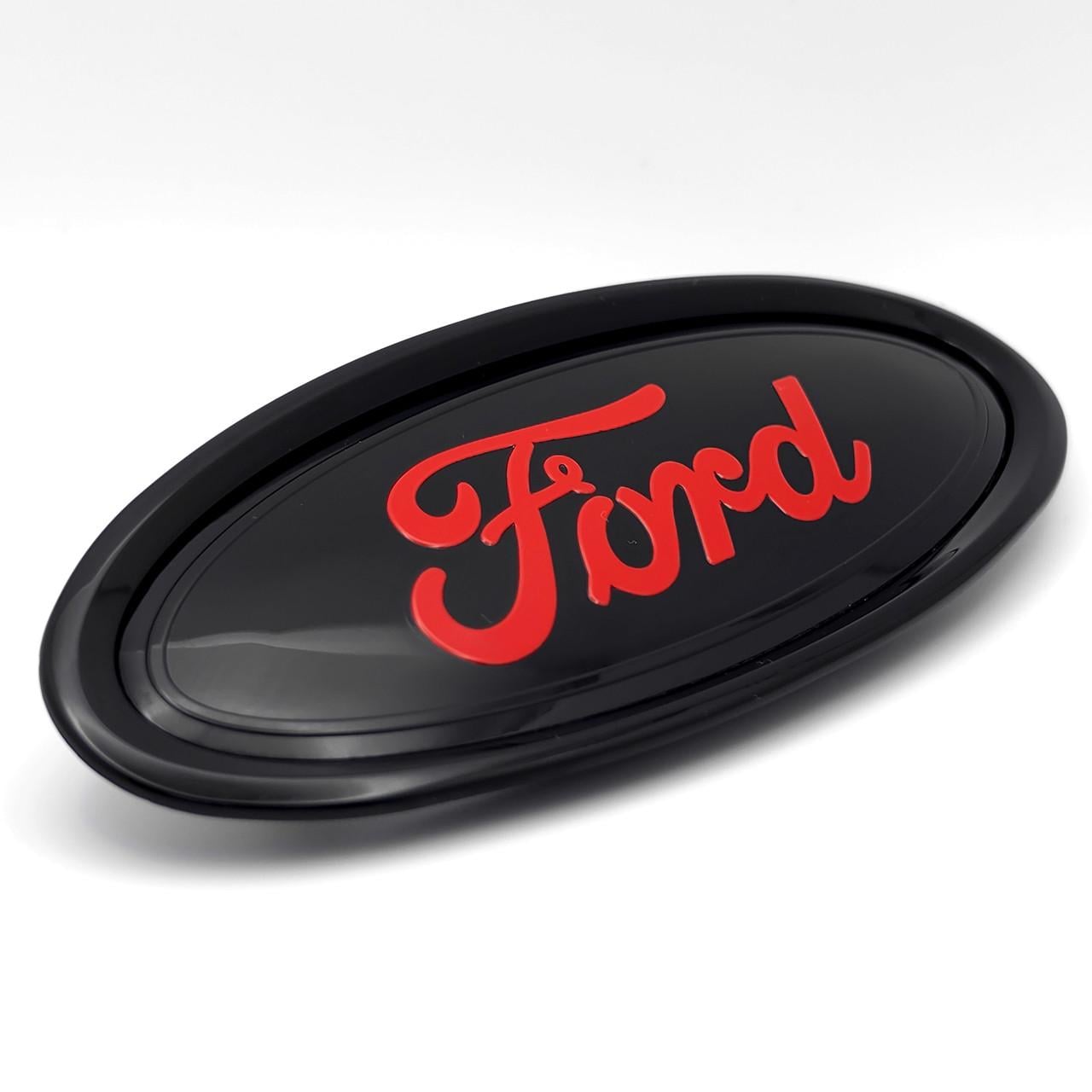 Эмблема логотип Ford 130х56 мм Черный/Красный (3104741201)