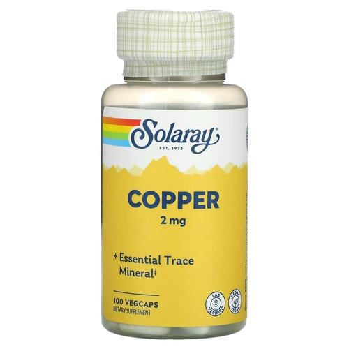 Медь Solaray Copper 2 мг 100 VegCaps (SOR-45931)