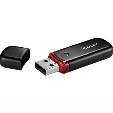 Флеш-накопичувач Apacer USB 2,0 AH333 64 GB Black (AP64GAH333B-1) - фото 2