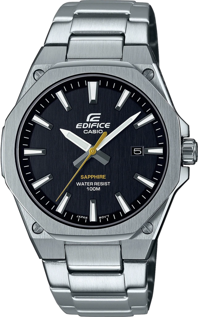 Наручные часы мужские Casio Edifice EFR-S108D-1AVUEF с сапфировым стеклом/стальным корпусом/водозащитой 100 м Черный (3100234242)